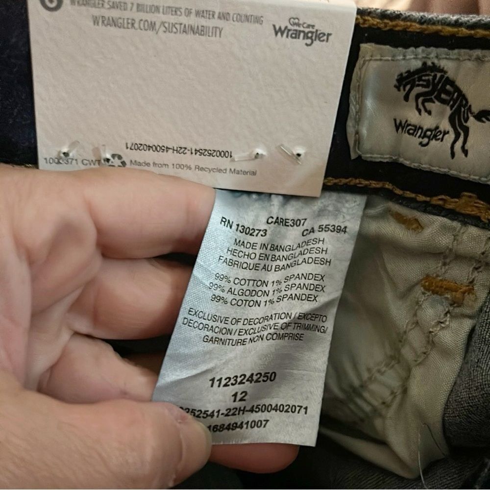 Wrangler :: High Rise True Straight Crop Jeans New Women’s 12 / 31 - Picture 6 of 7
